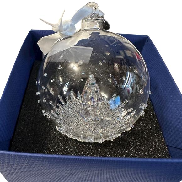 Swarovski Crystal 2013 Christmas Ball Ornament 5004498 Tree Complete With Box - Picture 1 of 4